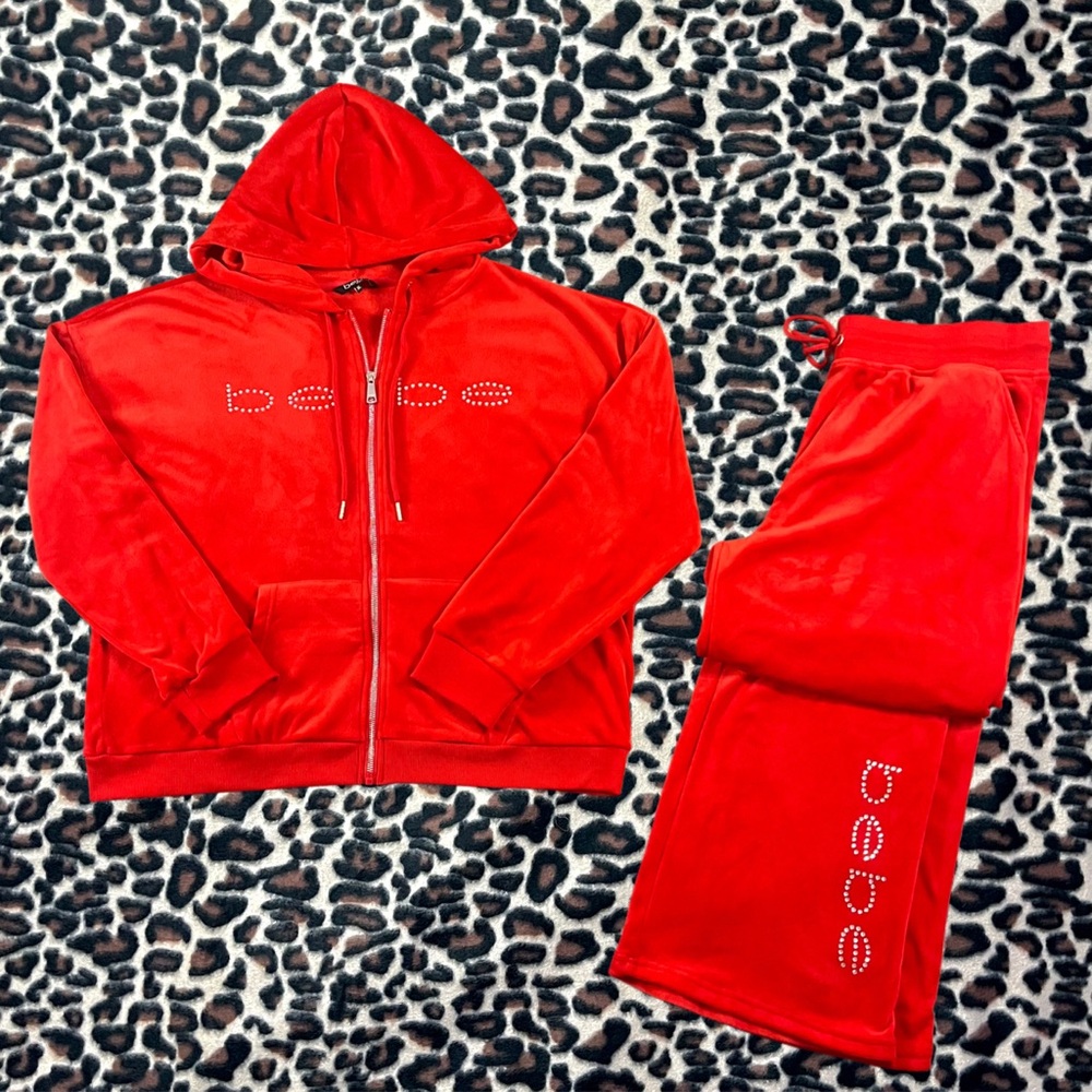 MC42: BEBE Red Bling Tracksuit